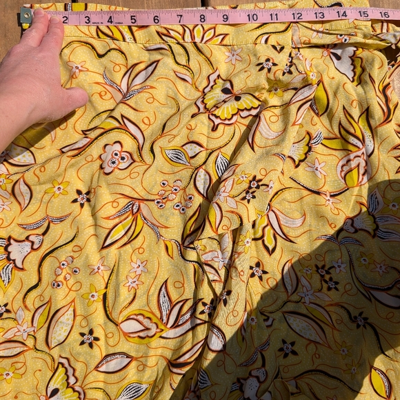 The Kooples Wrap Midi Skirt Yellow 3 Medium Large - Picture 12 of 15